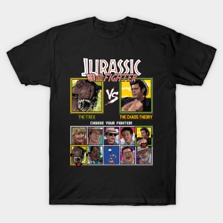 Jurassic Park Fighter - T.Rex vs Ian Malcolm T-Shirt